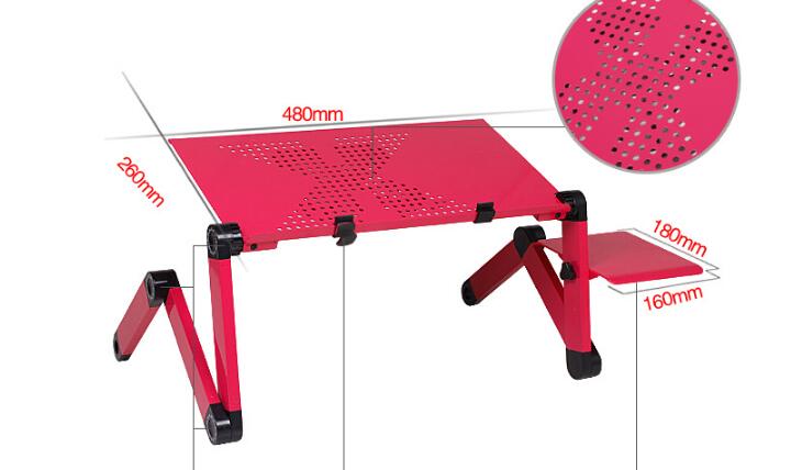 Portable Folding Laptop Desk – Adjustable Lap Table for Sofa & Bed